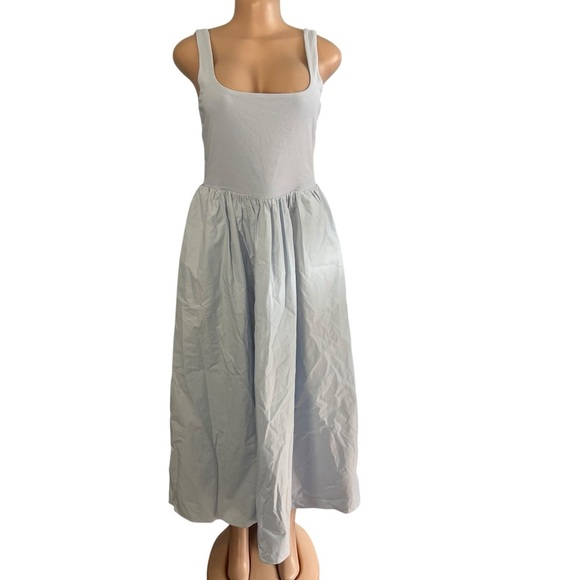 Sophie Rue Light Blue Square Neck A-line Dress - Picture 2 of 9